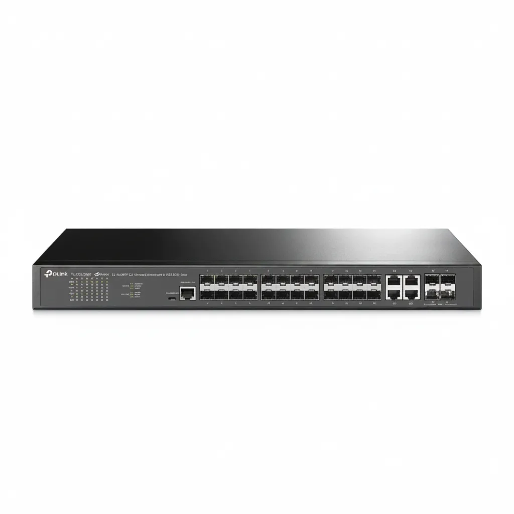 24-Port Managed SFP Switch with 4 SFP+ Ports for 10Gbps Connectivity