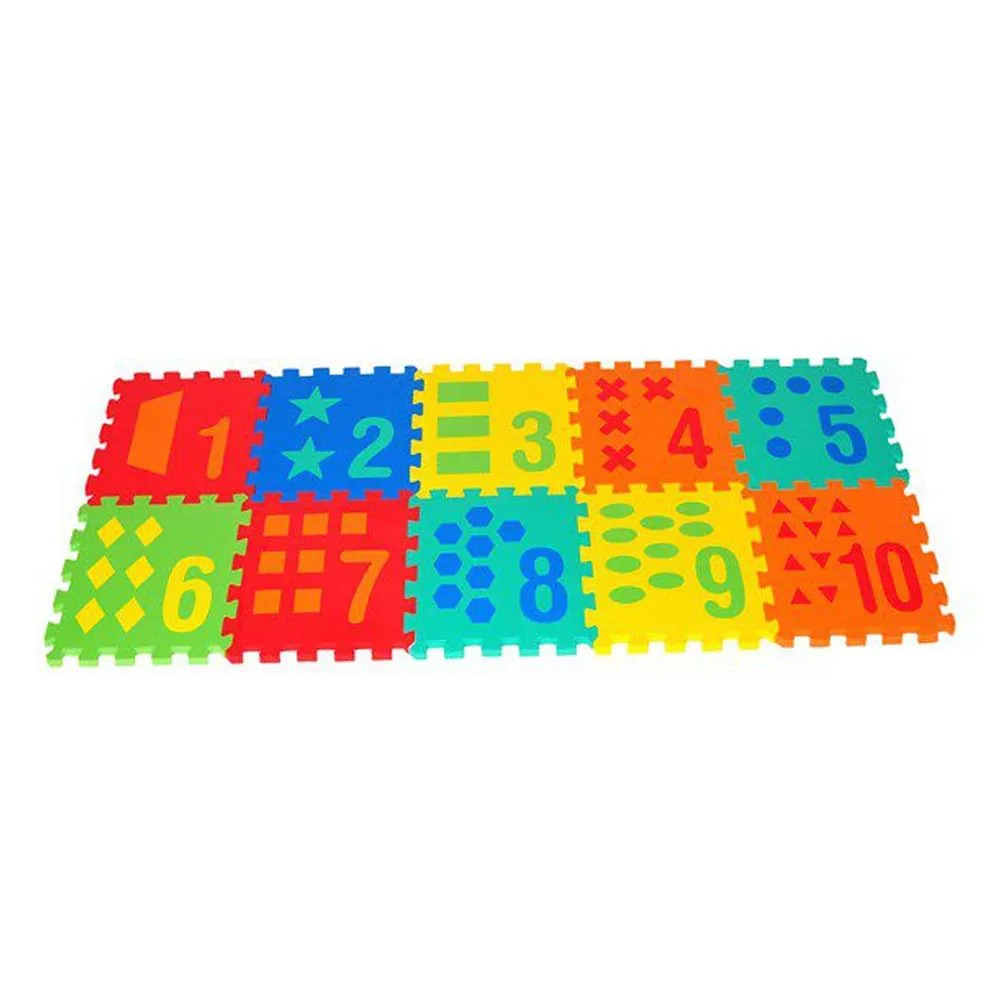 10 Piece Number & Shape Puzzle Mat
