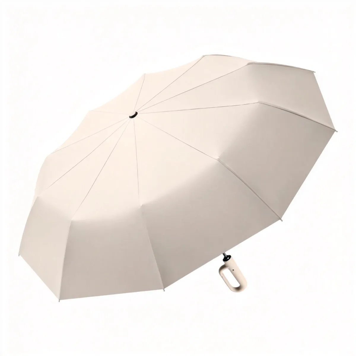 Auto Open/Close Ring Buckle Travel Umbrella - Large & Lightweight, UV