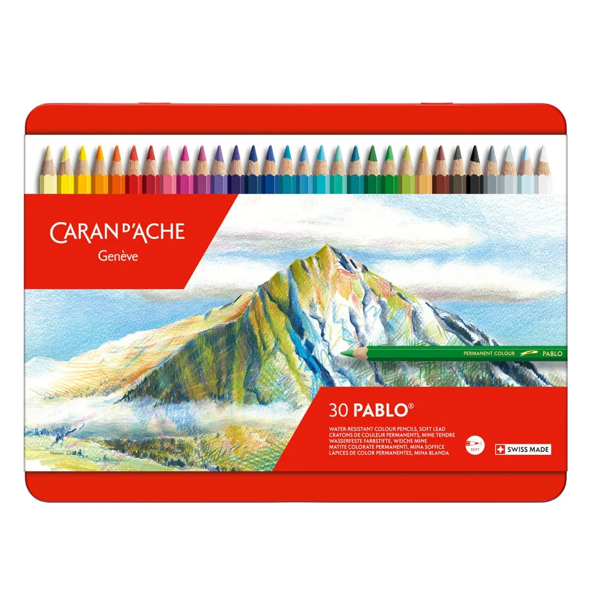 Caran D'Ache Pablo coloured pencils, 30 pencil set