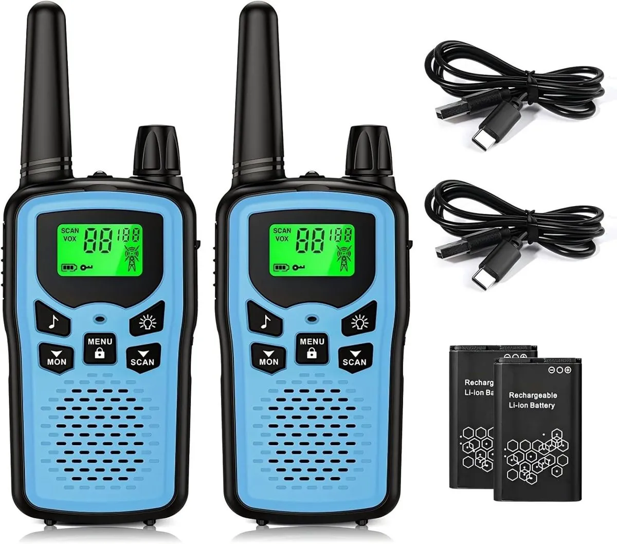 Walkie Talkies for Adult WalkieTalkies Long Range , Noise Reduction - Blue