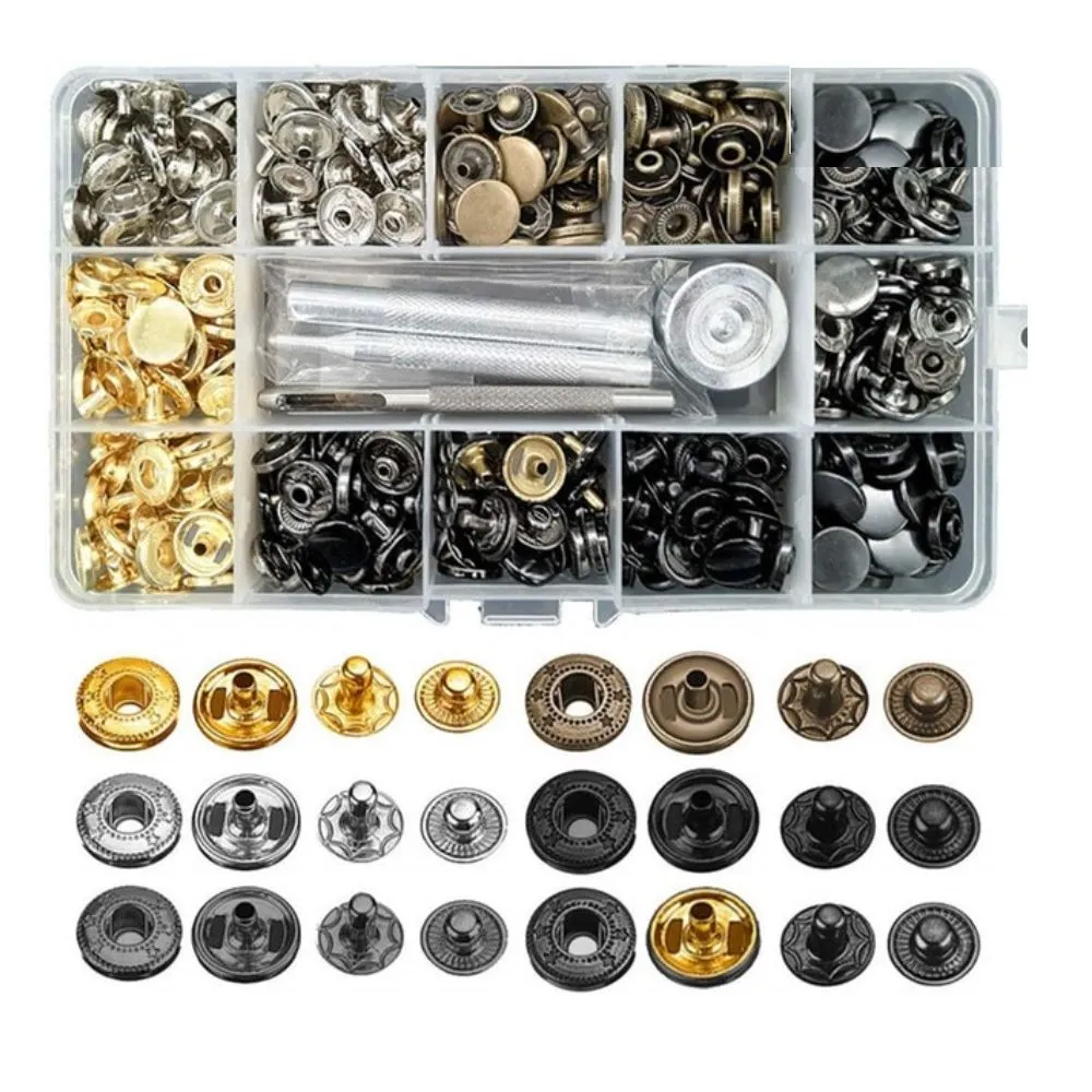 Craft Metal Snap Buttons 120pc