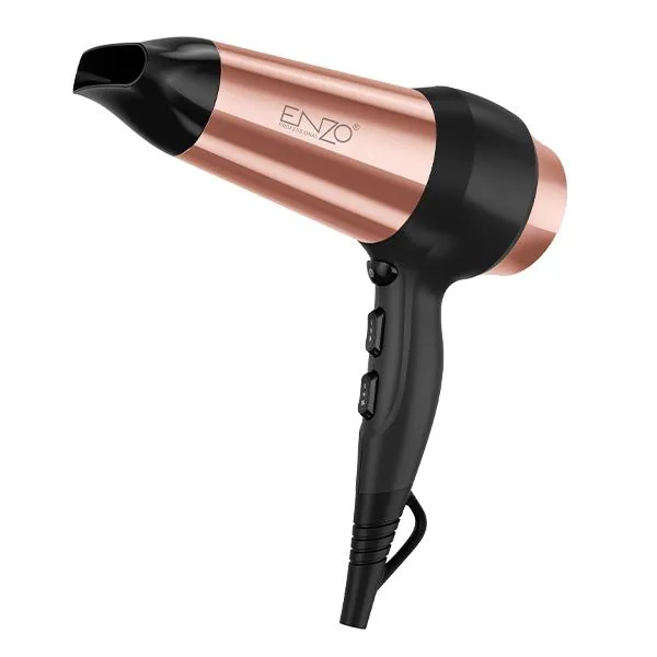 Enzo Professional AC Motor Strong Wind Blow Fast Drying Hair Dryer - Gold