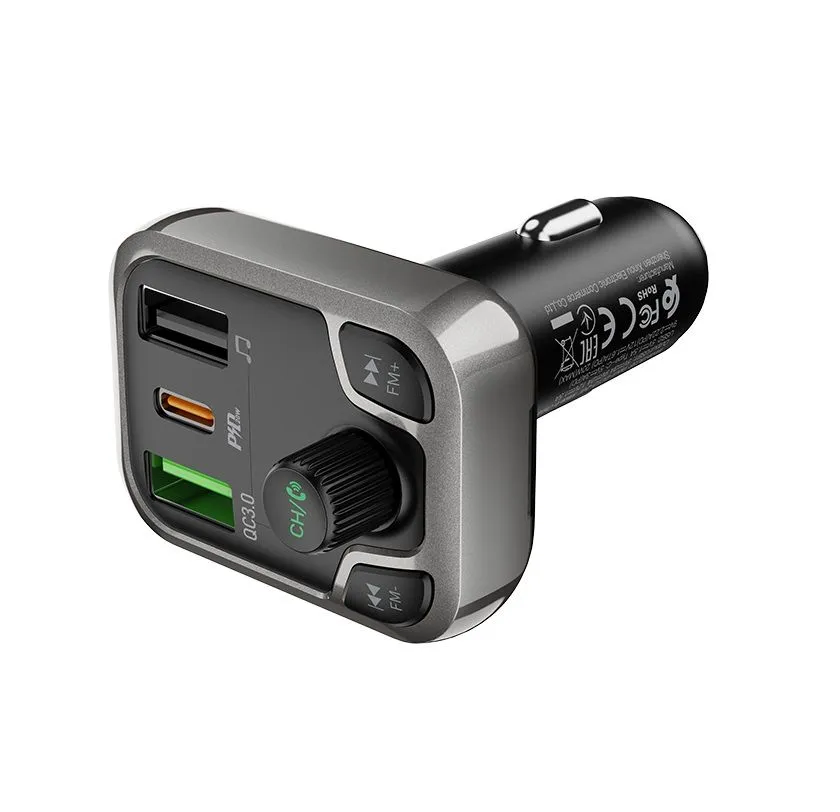 Wireless FM Transmitter In-Car Audio Transmitter With Fast Charging BC38