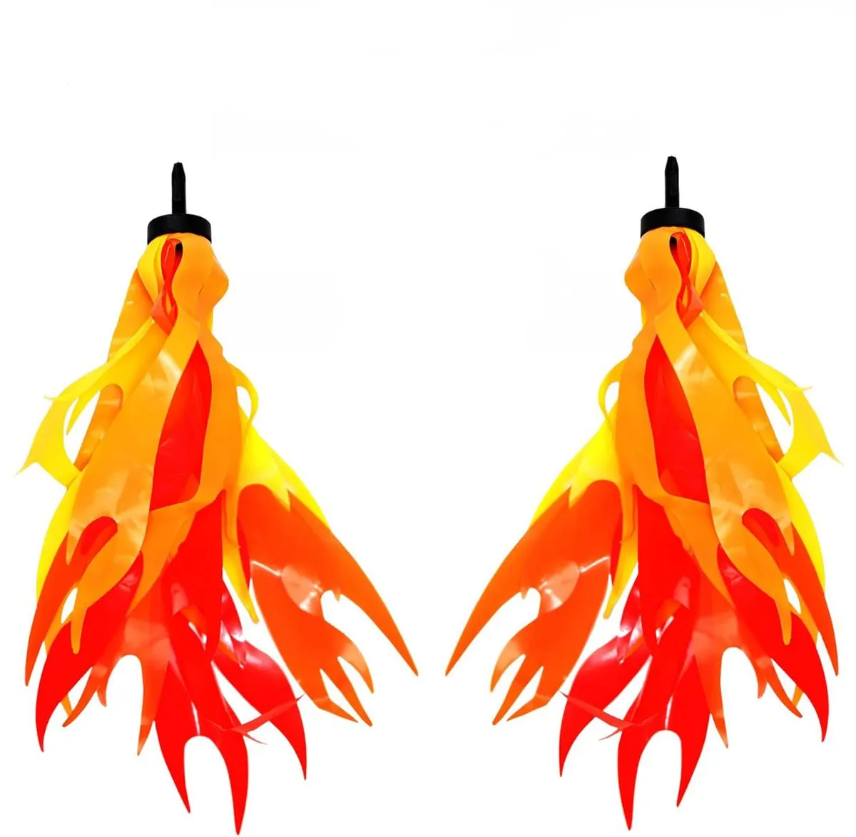 Flame Handlebar Streamers for Kids Bikes & Scooters - 10" Easy Install