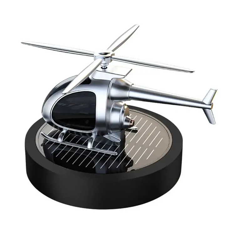 Helicopter Solar Power Car Air Freshener Aromatherapy with Rotation