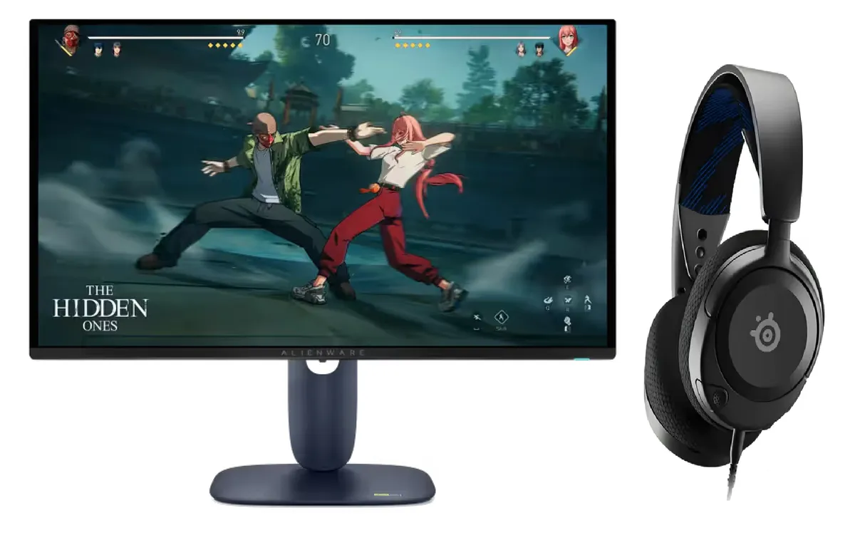 Alienware 27" QHD 280Hz 0.03ms Gaming Monitor + Arctis Nova 1P Headset