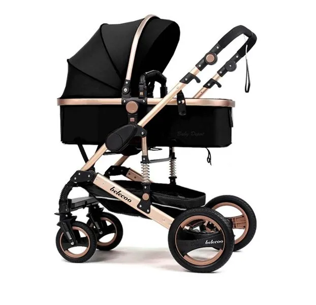 High Quality Stroller 2-In-1 Foldable Stroller - Black