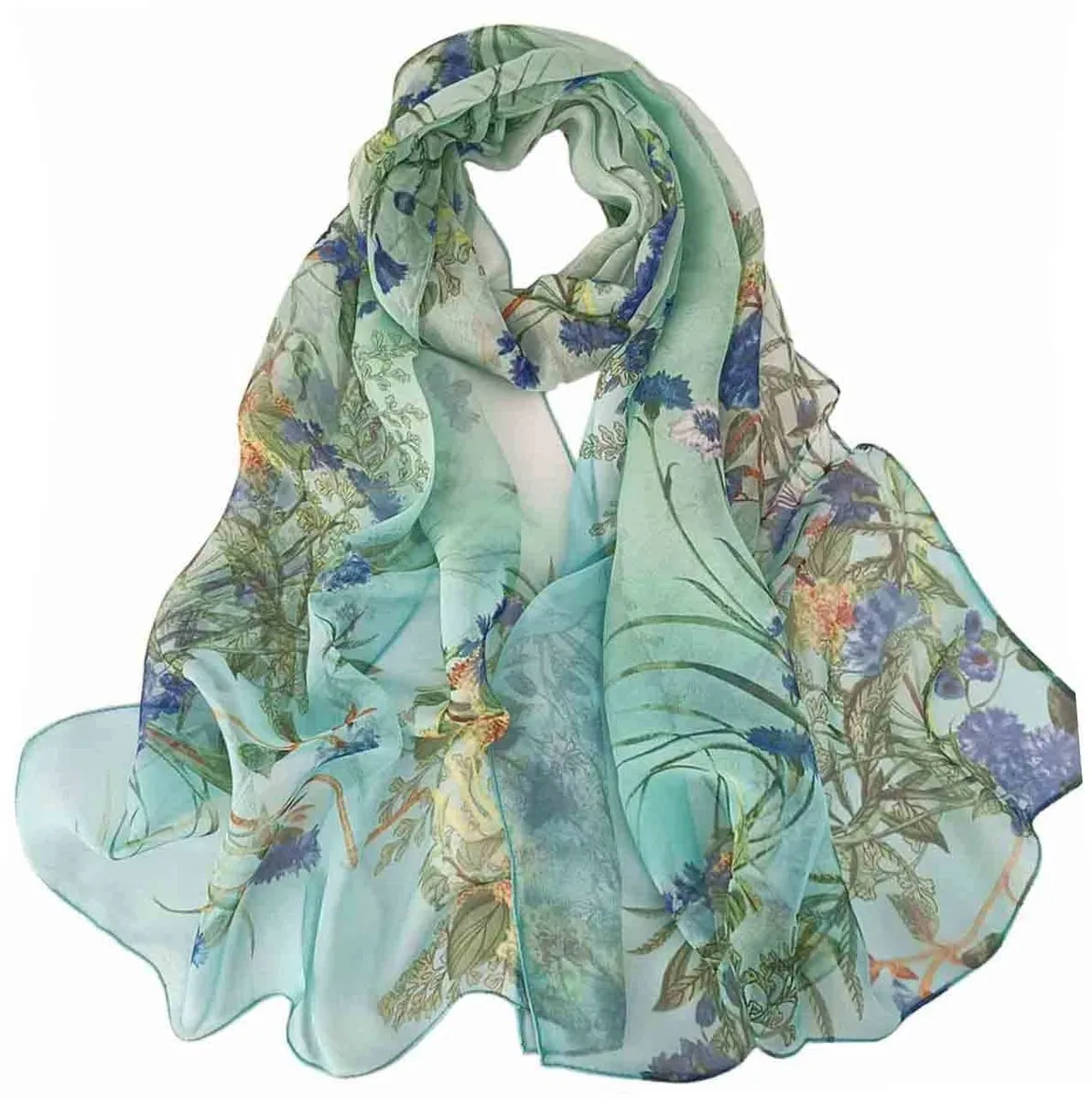 Scarfs for Women Lightweight Scarves Sheer Scarfs Shawls Wraps -Flower