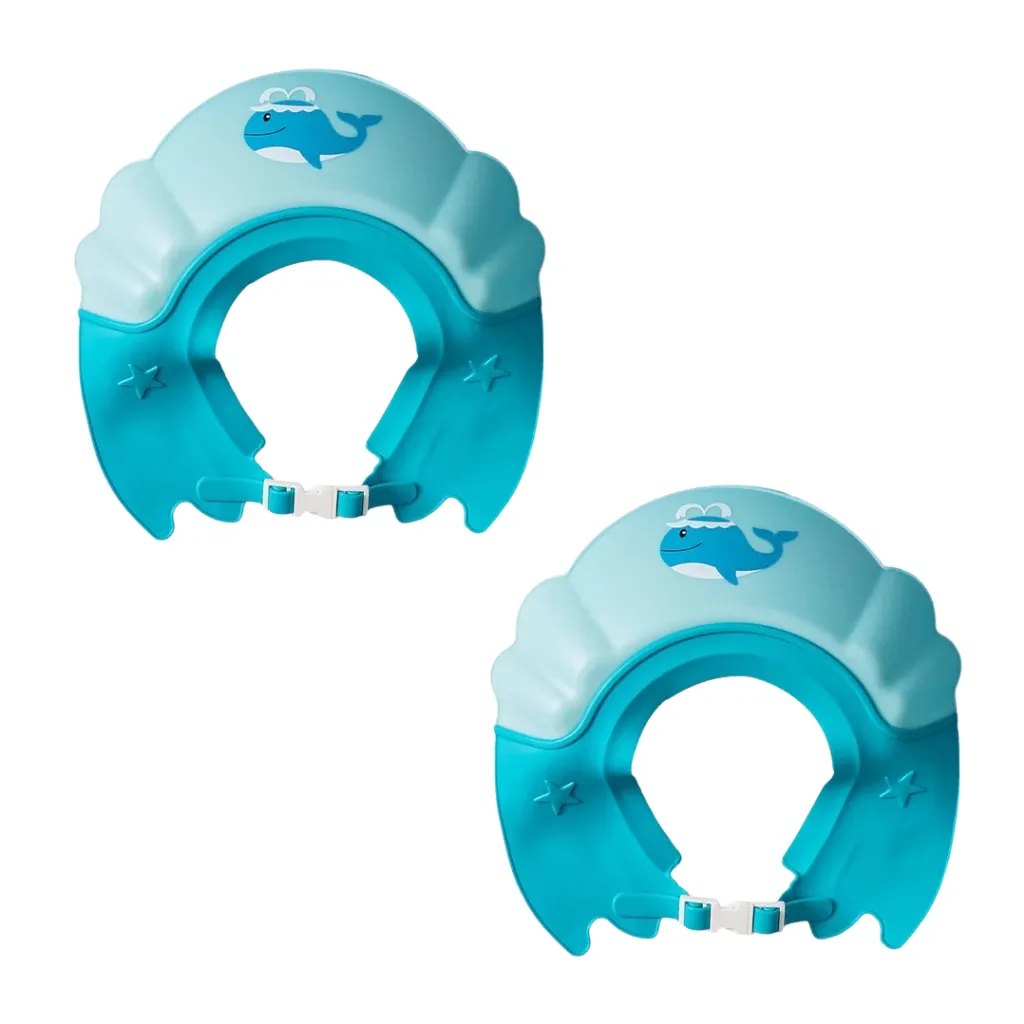 2 Pack - Cartoon Whale Shower Cap - Blue