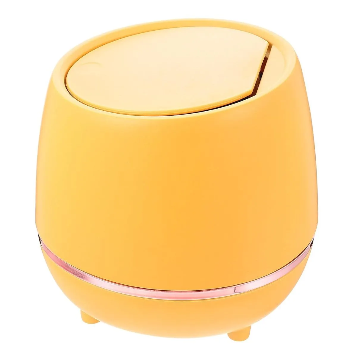 Desktop Trash Bin with Flip Lid, Mini Portable Garbage Can for Home