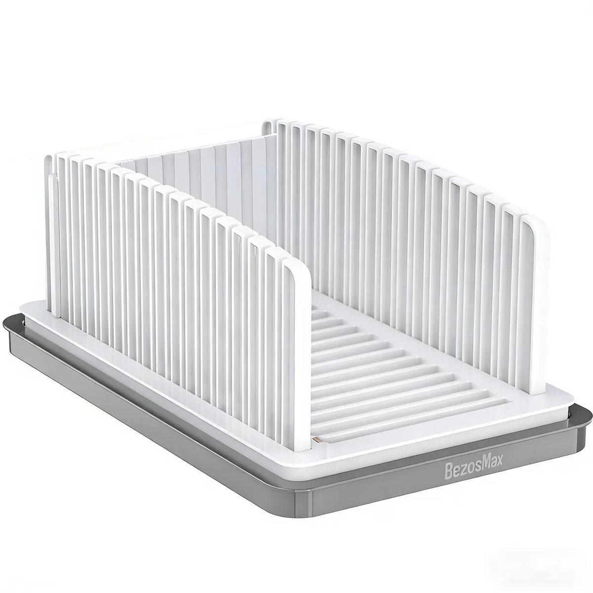 BezosMax Manual Bread Slicer for Homemade,Adjustable Thickness Bread Cutter - White