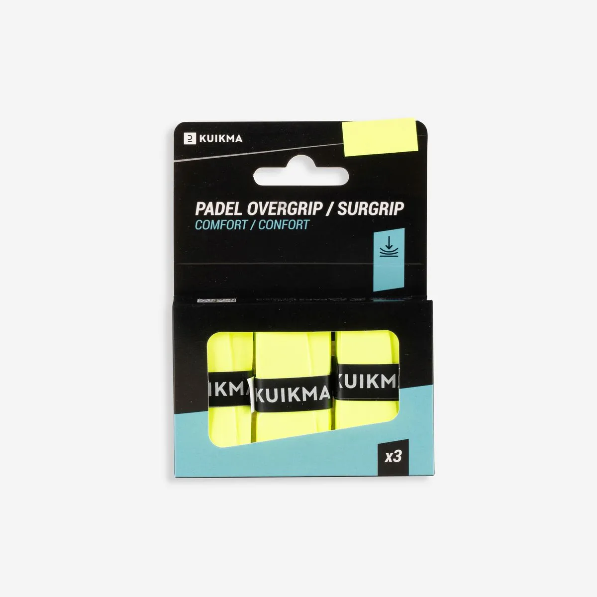 Kuikma Padel Overgrip Comfort Tri-Pack - Yellow