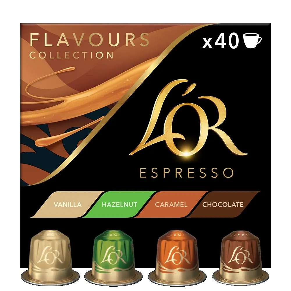 L'OR Espresso Flavours Collection - Aluminium Coffee Capsules - 40 Pack