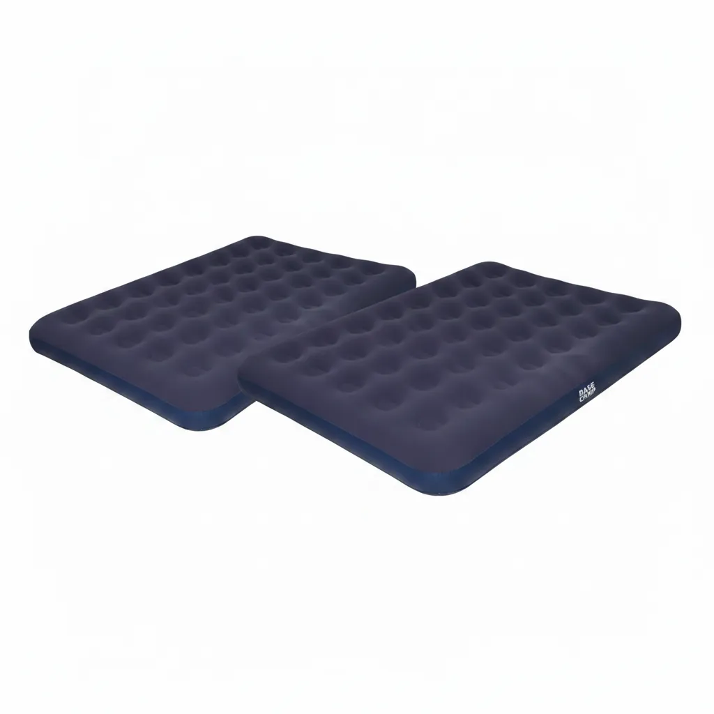 Basecamp Flocked Double Inflatable Air Mattress - 191 x 137 x 22 - 2 Pack