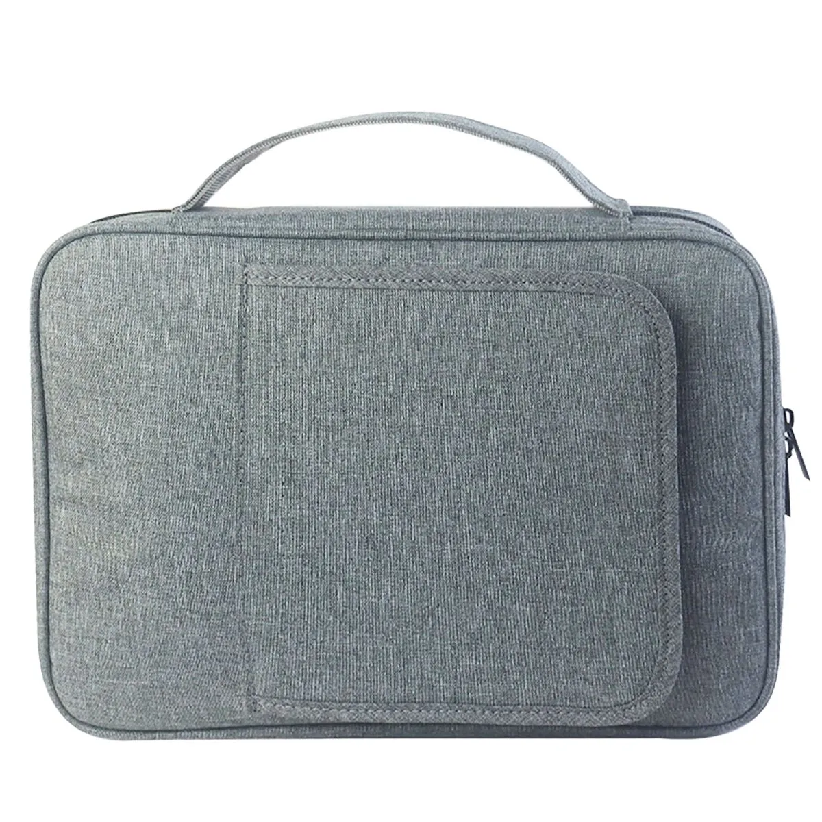 Bible Case Carrying Church Bag,Book Protect Bag with Handle Zipper&Pockets. - Grey