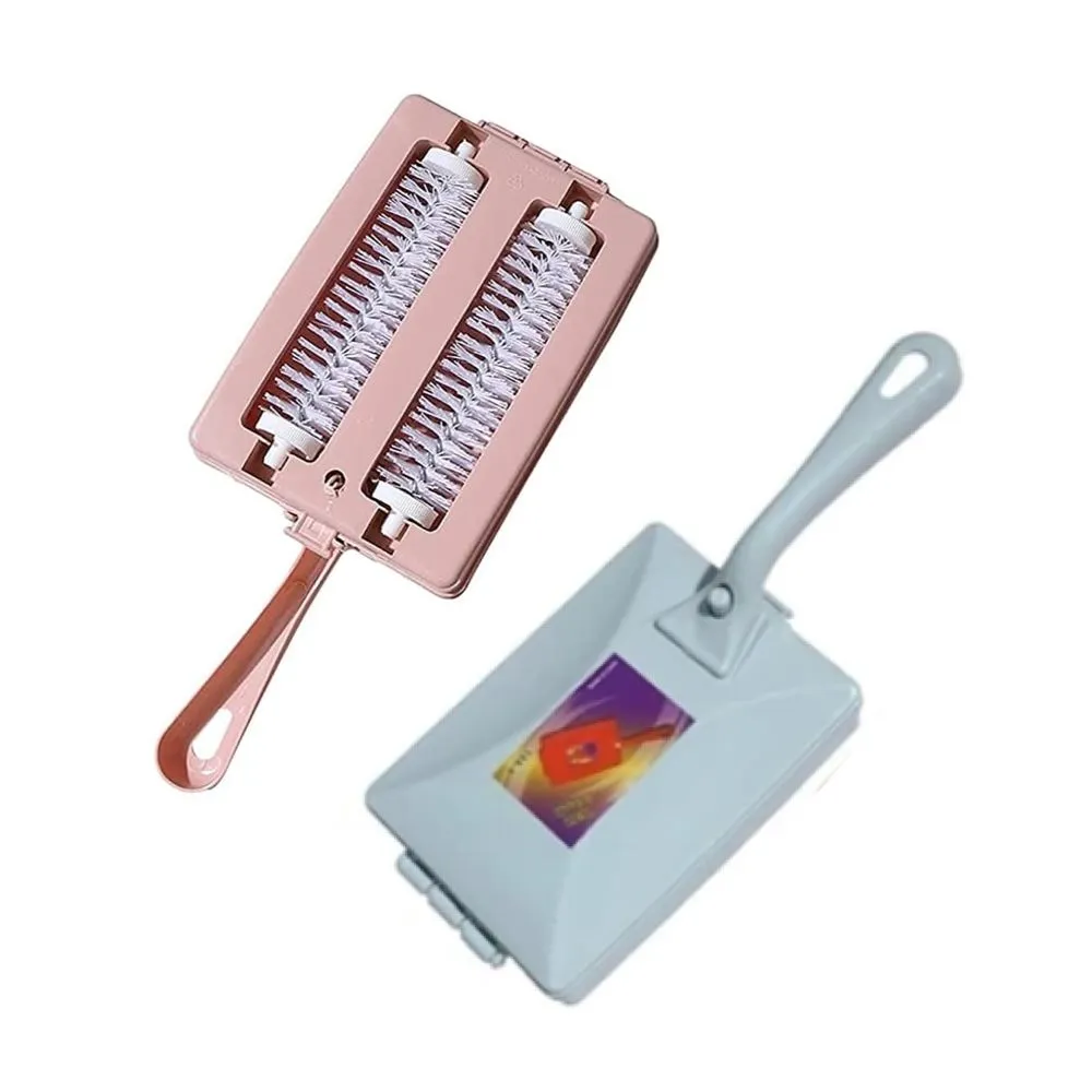 Home Pet Lint Manual Handheld Double Roller Carpet Sweepers - 26cm - 2-piece