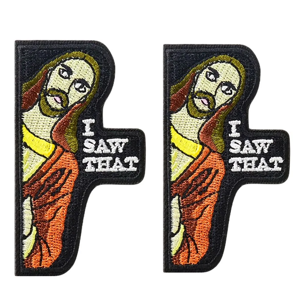Craft Embroidered "I Saw That" Funny Meme Patch - Set of 2 (8cm)