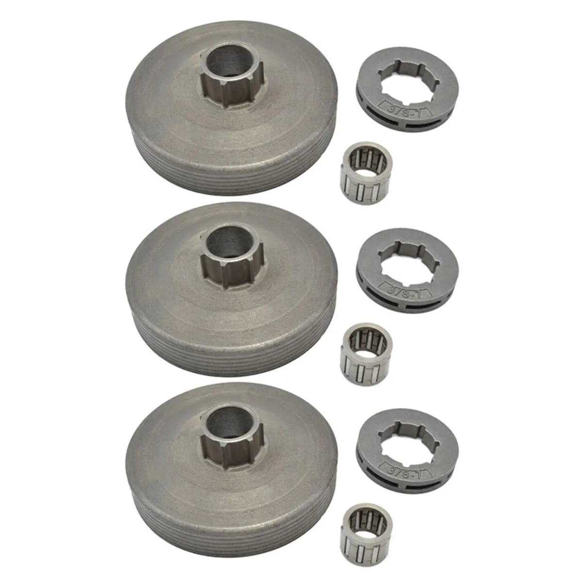 3X Chain Saw 3/8-7T Rim Sprocket With Chainsaw Clutch Drum For 45Cc