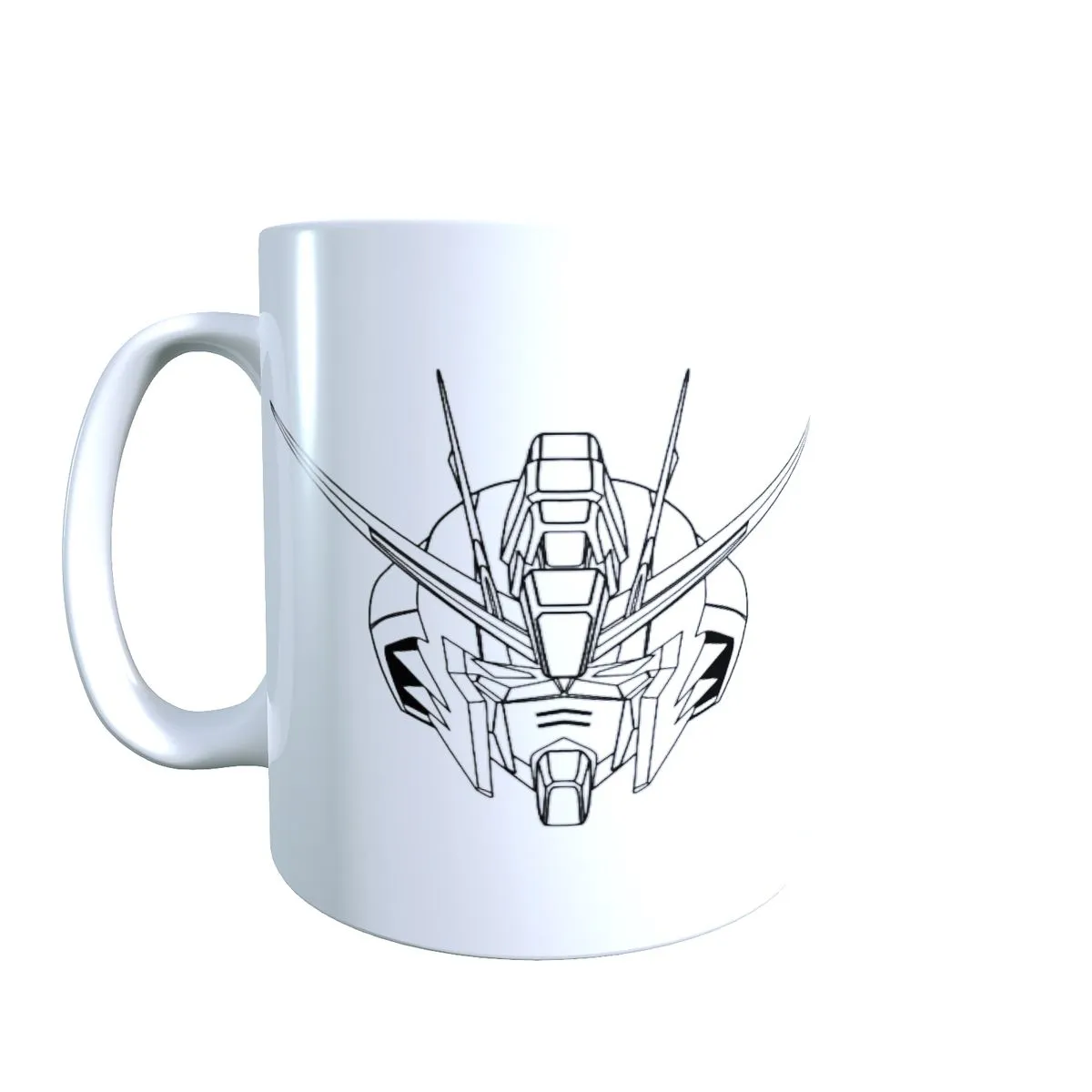 Gundam GN 001 Line Art - Gundam Coffee Mug
