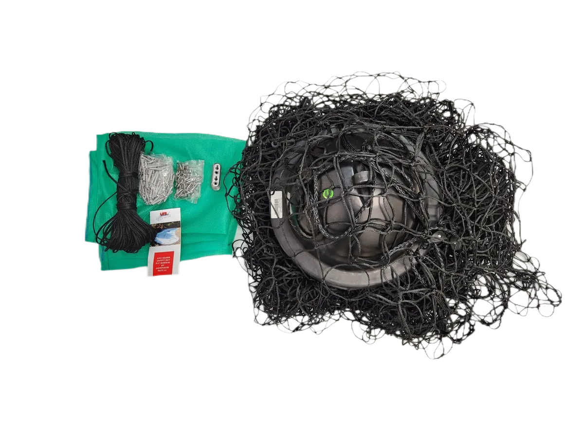 Lifeguard Black DIY Safety Net for Swimming Pools