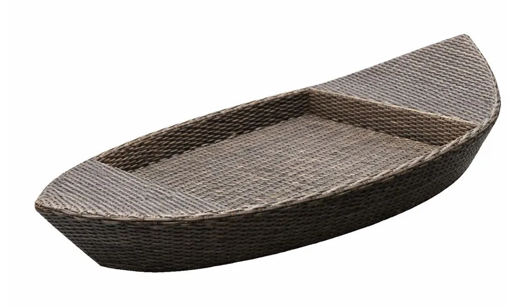 Rattan Boat Shape Floating Tray