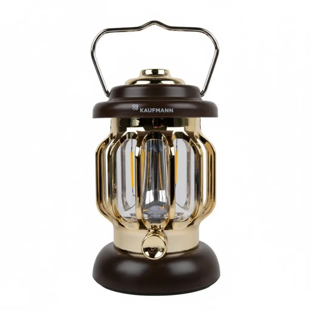 Kaufmann Vintage-Style Small Rechargeable Lantern for Camping