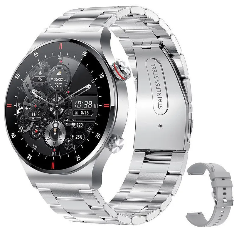 1.28 Inches Smartwatch IP67 Silicone Strap+Steel strap