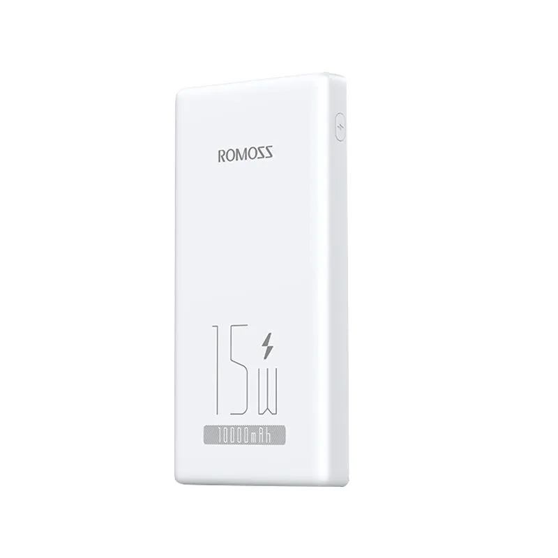 Romoss 10000mAh 15w Fast Charging Power Bank, 2 Built-in Cables