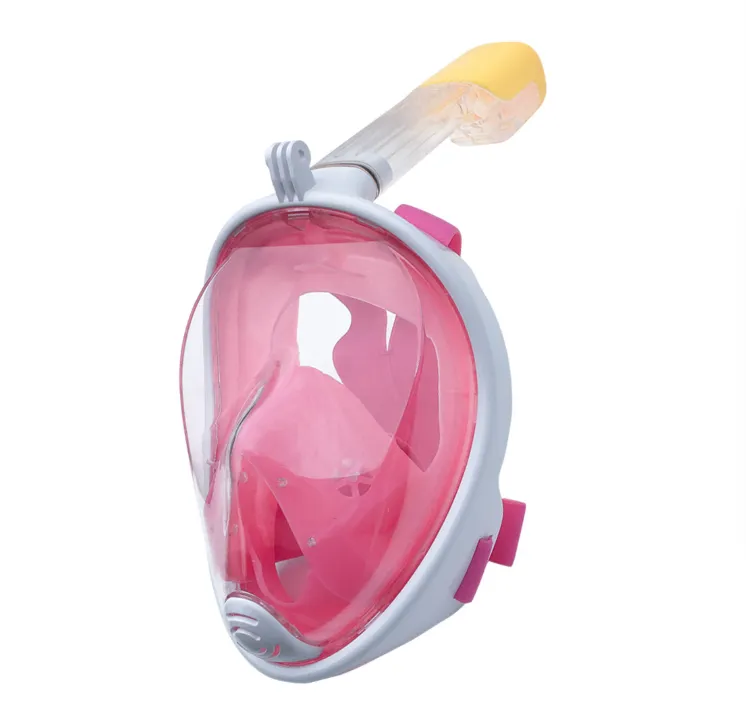 Kids' Full-Dry Snorkel Mask, Anti-Choking Wide-Frame Diving Goggles