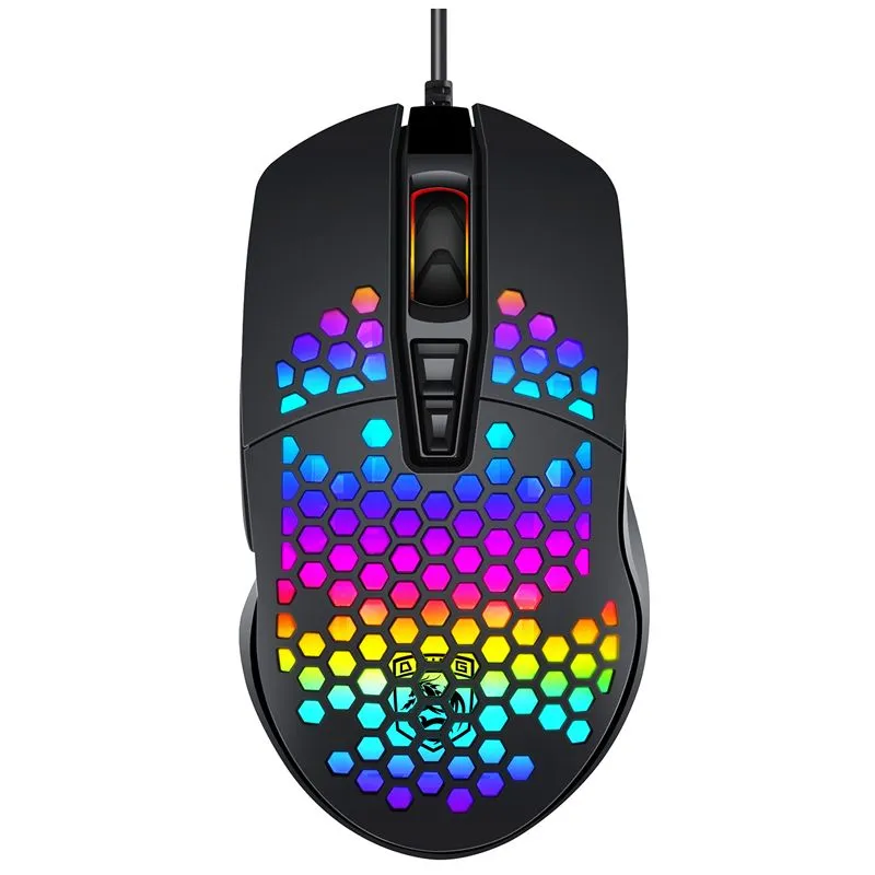 Glowing wired mechanical Sport RGB gaming mouse
