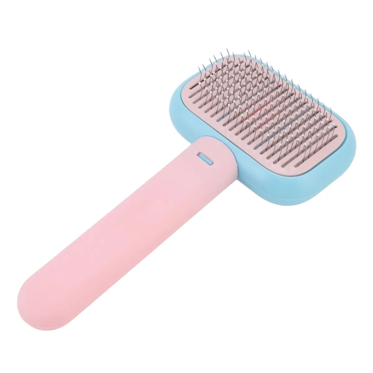 Pet Slicker Brush Self Cleaning Massage, Prevent Slip Dog Cat Grooming Comb