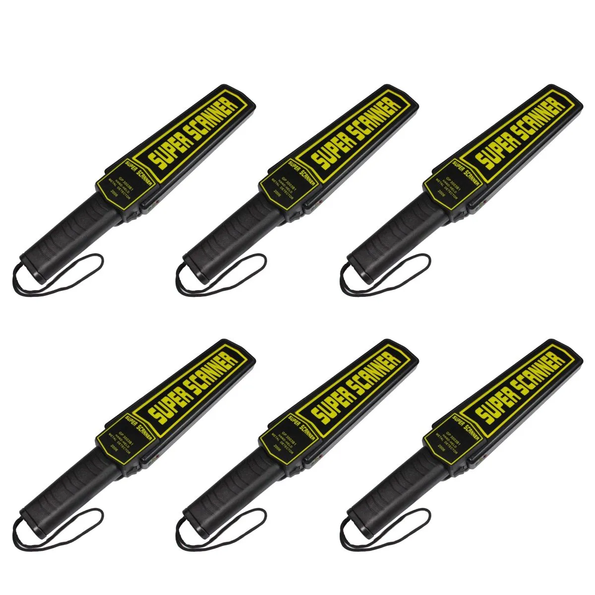 6 Pieces Of Handheld High Sensitivity Security Metal Detector Scanners Set