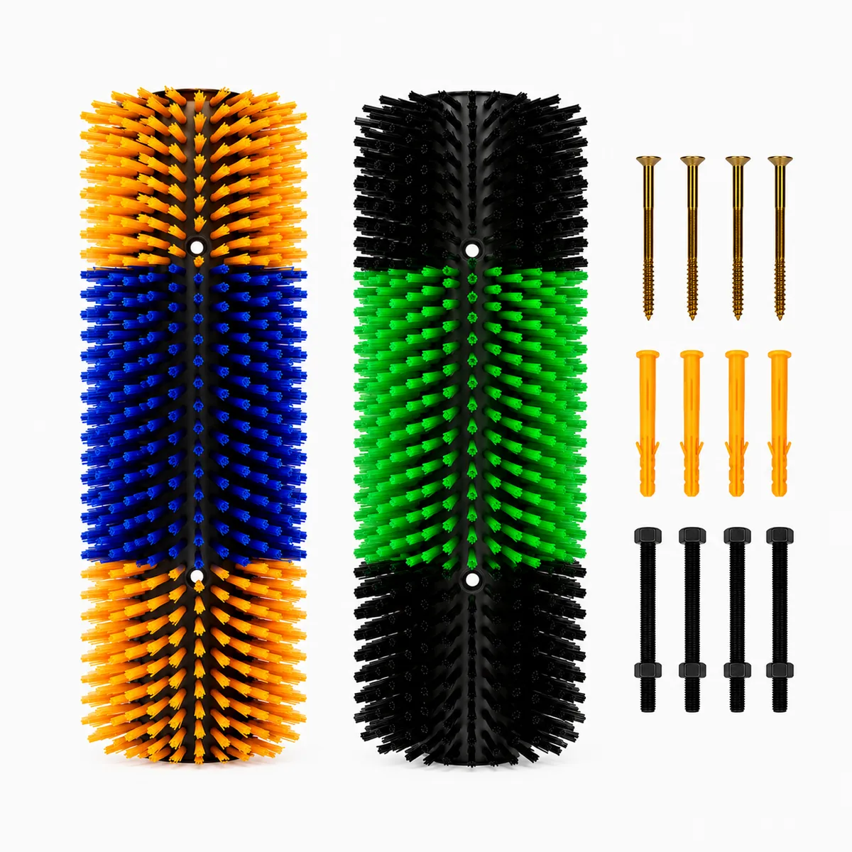 2-Pack Half-Cylinder Livestock Scratch Brush for Cows & Horses