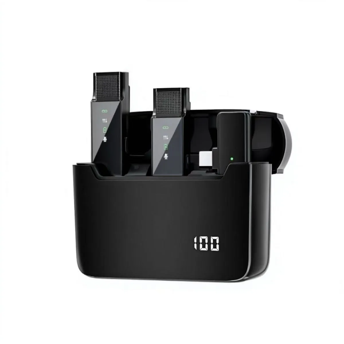 Wireless Lavalier Mic Mute Function Clear Audio for Vlog Recording