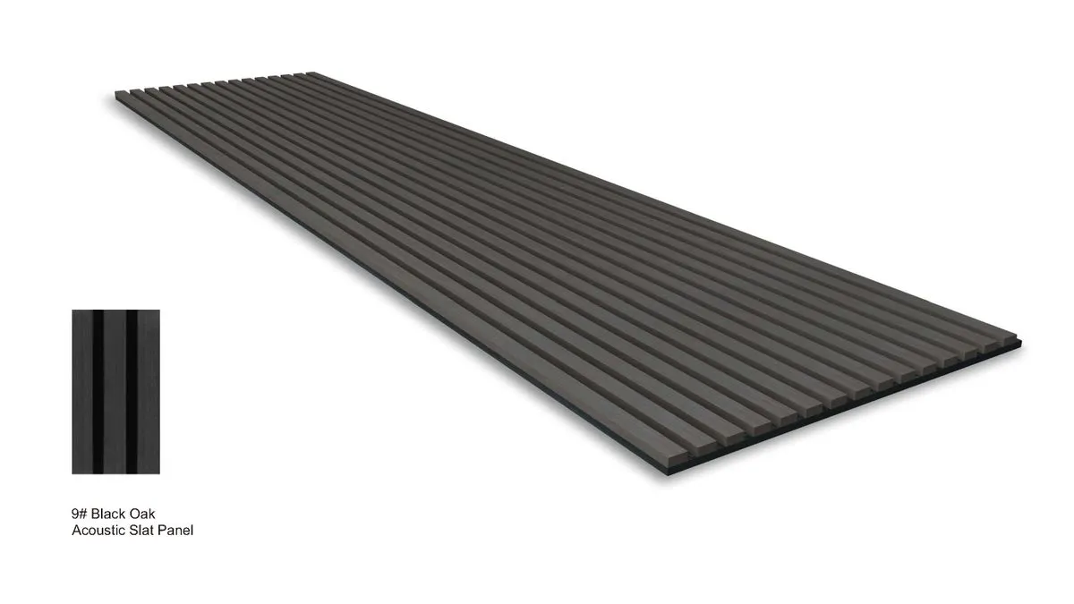 Acoustic Slat Panel - Black Oak