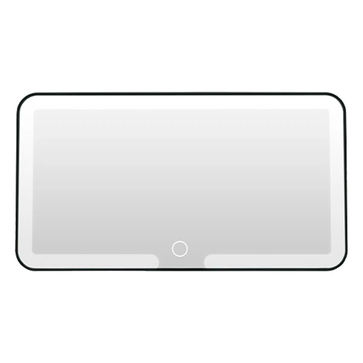 LED Car Sun Visor Vanity Mirror with 3 Light Modes & Rechargeable Battery - Black