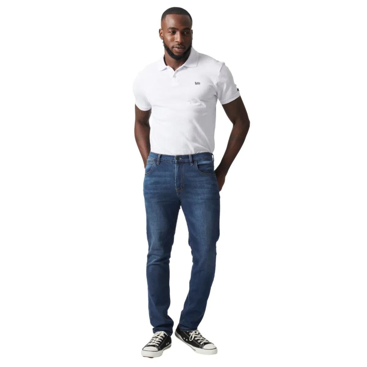 Lee Men's Eddie Jean in Medium Indigo Stretch
