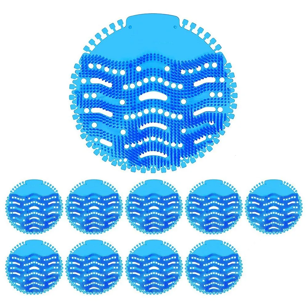 10 Pack Urinal Screens Deodorizer Lasting Odor Freshener(Blue)