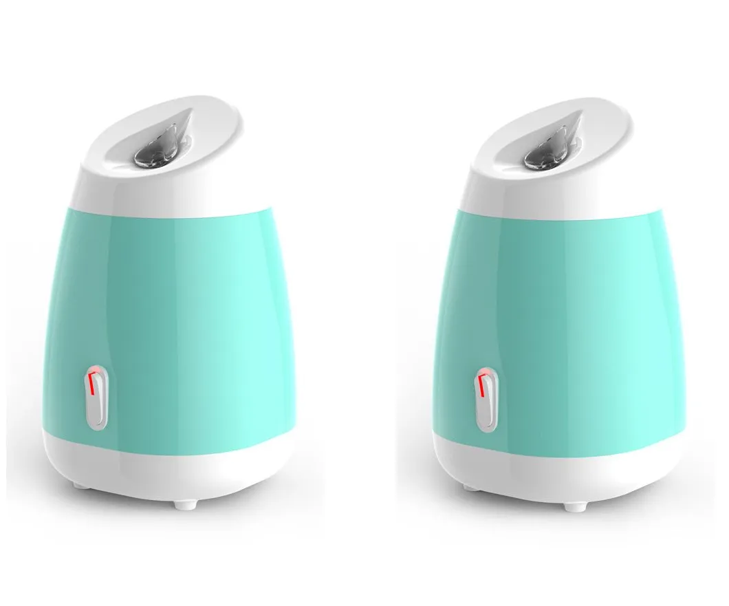 2 Pack-Facial Steamer, Hot Spray, Home Beauty And Moisturizing Device - Green