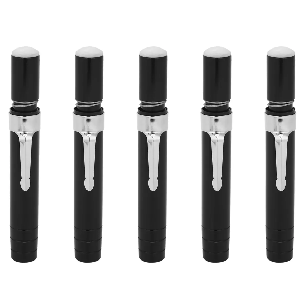 5 Pcs Black Aluminum Alloy Chalk Keeper Holder (Black)