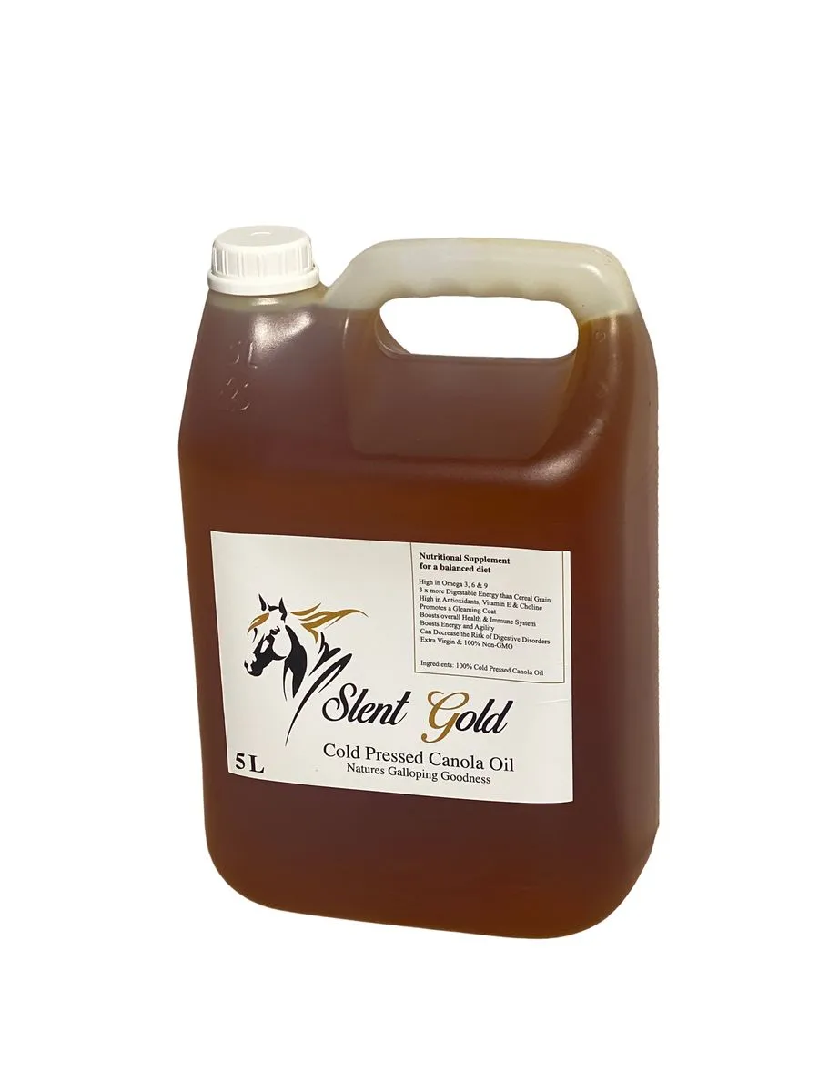 Slent Gold Equestrian Coldpressed Unrefined Extra Virgin Canola Oil 5L