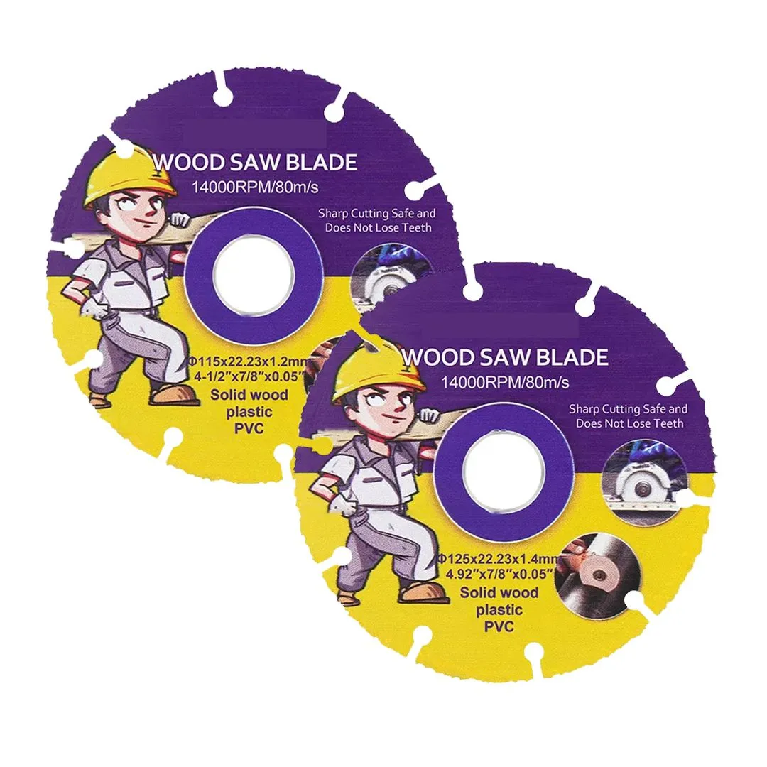 2 Pieces Carbide Circular Saw Blades - 115mm/125mm Wood Cutting Discs