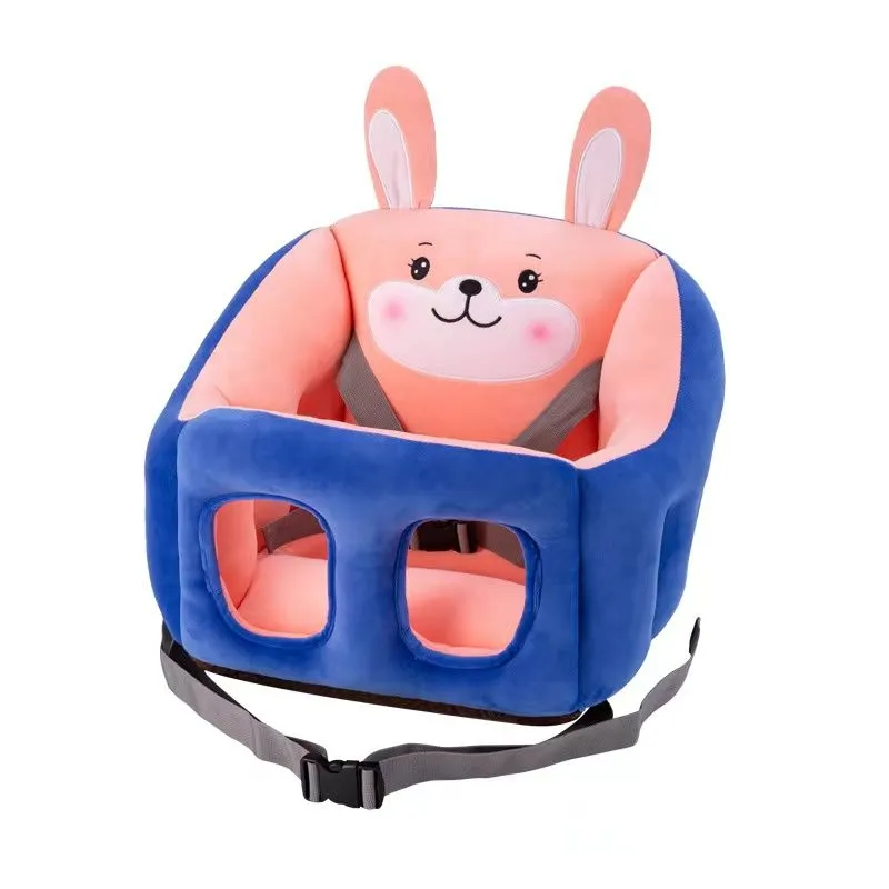 Cute Plush Baby Sofa Support Chair Cartoon Animals Infant Seats - Blue