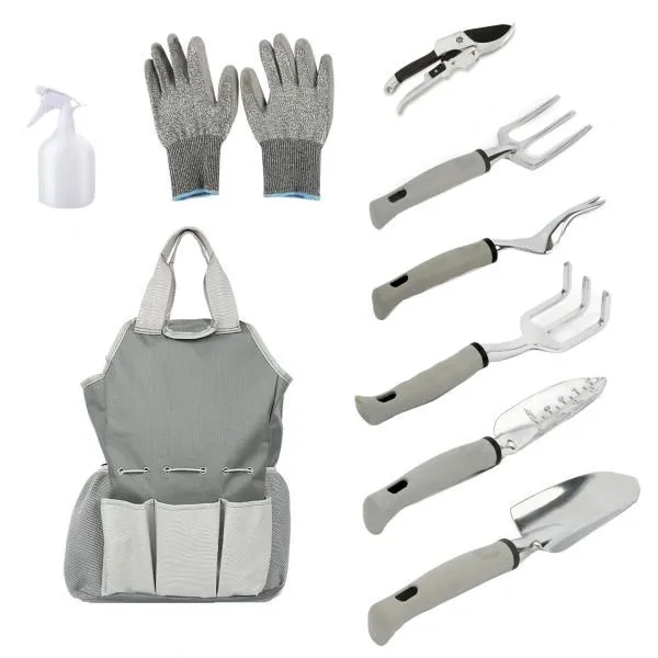 9PCS Gardening Hand Tools Planting Kit Set with Storage Bag