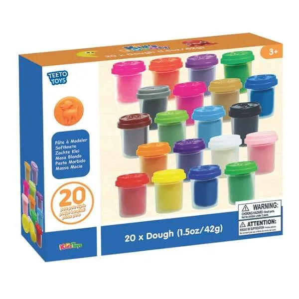 20-Pack Creative Dough Playset - Arts & Crafts Sensory Toys for Toddlers