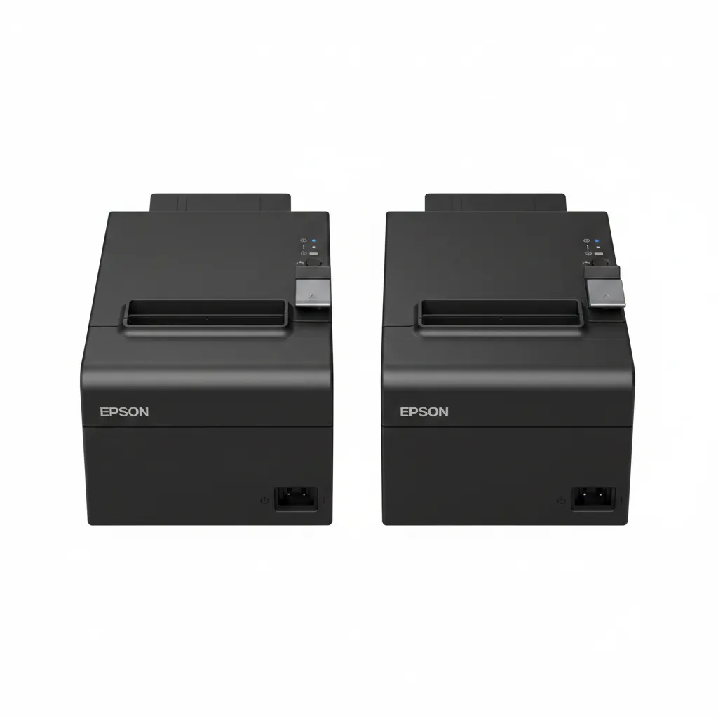 Epson Thermal Receipt Printer, 80mm USB & Serial for POS - 2 Pack