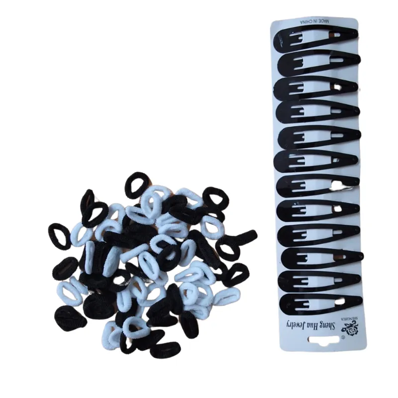 Baby Hair Bands x100 & Hair Clips x24