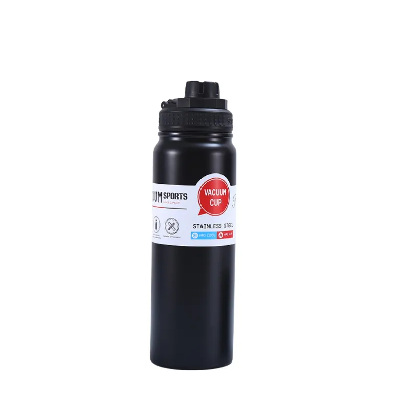 800ml Stainless steel Flask-Vacuum insulated bottle - Black
