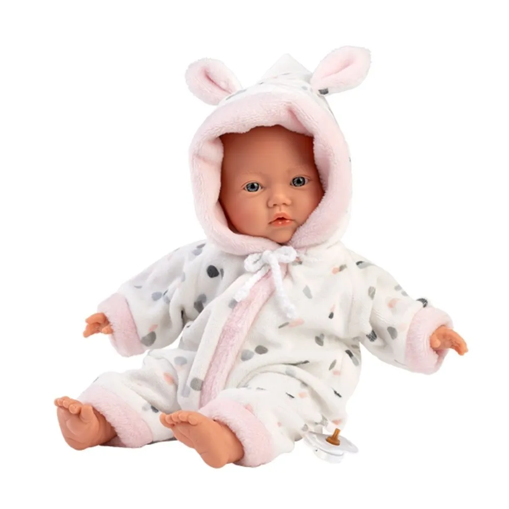 Llorens - Little Baby Girl Doll with Pink Outfit & Pacifier - 31cm